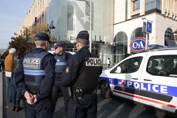 French police at a location in central Paris.