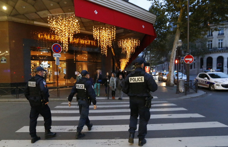 French police stand patrol in Paris