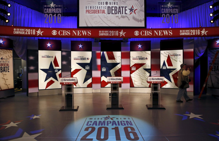 The stage for the Democratic debate