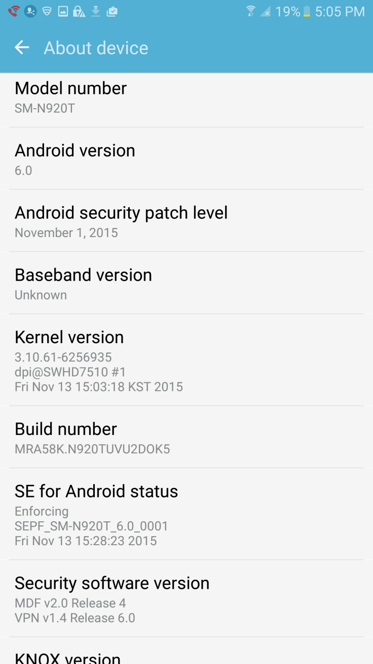Android 6.0 Marshmallow on Galaxy Note 5