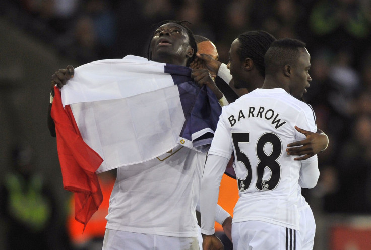 The French flag displayed at an English Soccer game 