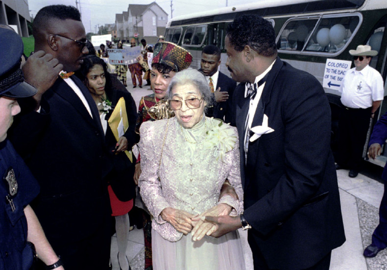 Rosa Parks during a celebration