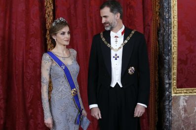 Spain's Queen Letizia and King Felipe