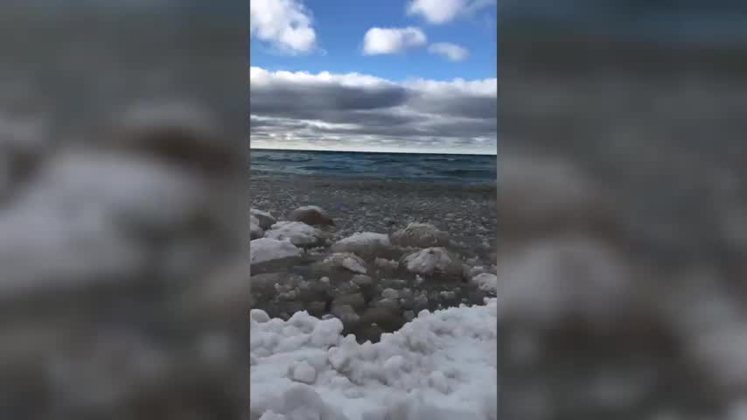 Watch Weird Giant Ice Boulders Form On Lake Michigan
