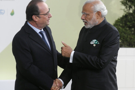 Narendra Modi & Francois Hollande