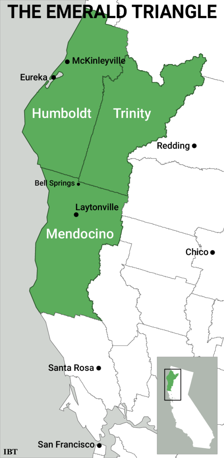 emerald triangle map northern california mendocino humbolt trinity counties