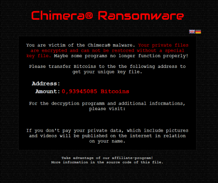 chimera ransomware