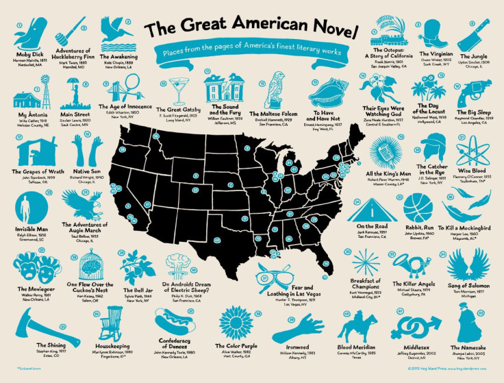 Great American Novel map