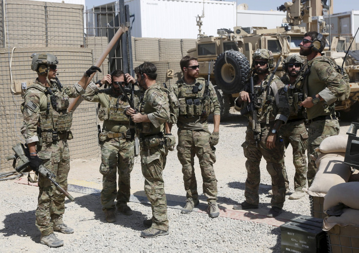U.S. Special Forces troops before a patrol