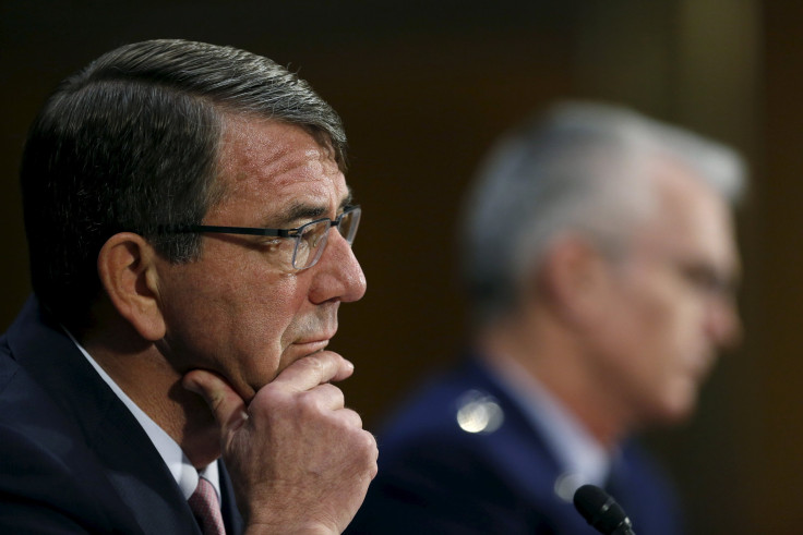 Secretary of Defense Ash Carter testifying 