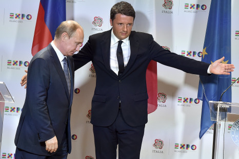The leaders of Italy and Russia meet