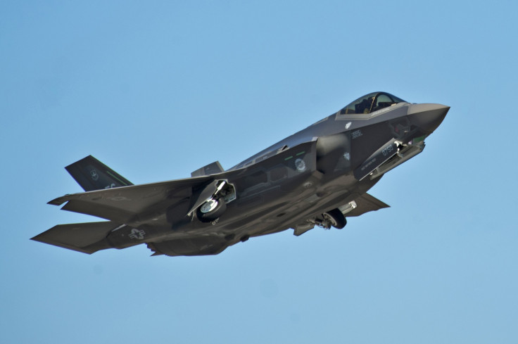 An F-35 conducting a training drill 