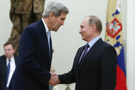 Secretary of State John Kerry meets Russian President Vladimir Putin in Moscow