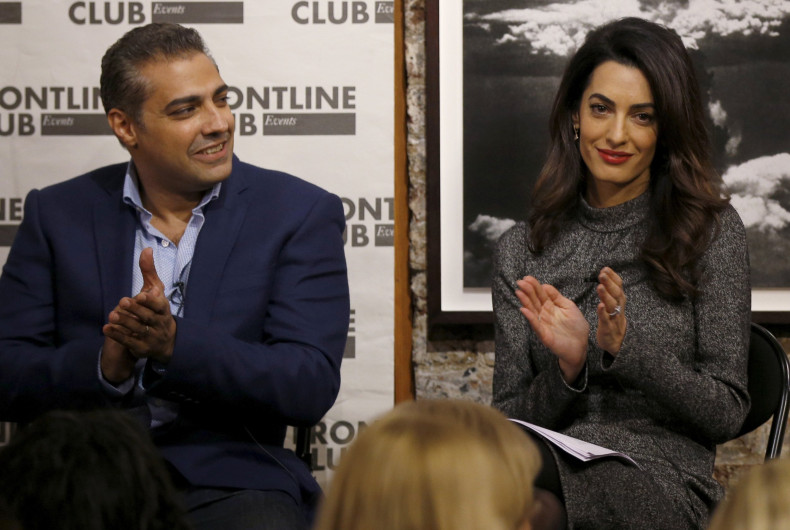 Lawyer Amal Clooney and Canadian journalist Mohamed Fahmy 