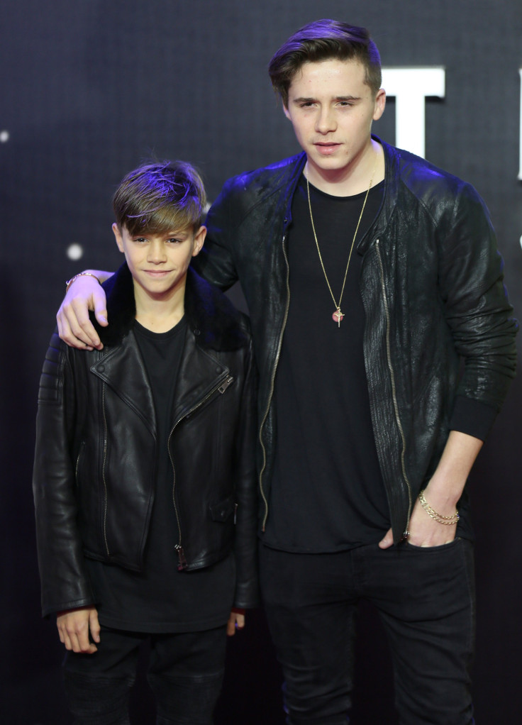 Brooklyn (R) and Romeo Beckham