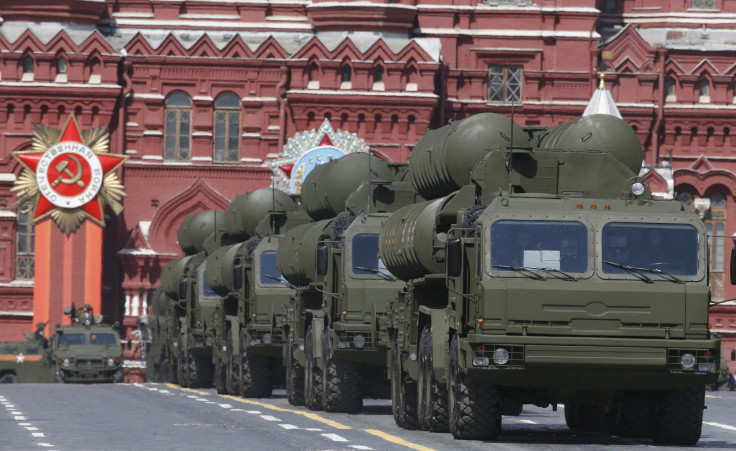 The S-400 missile defense system on parade in Moscow.