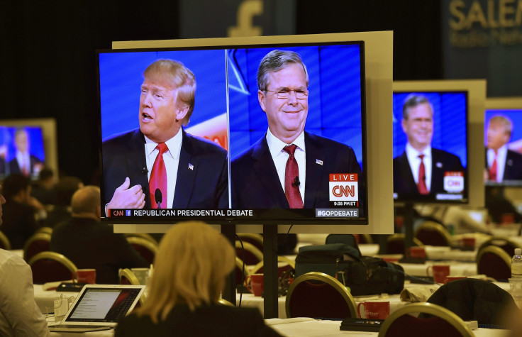 Donald Trump and Jeb Bush, Dec. 15, 2015