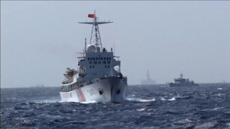 Chinese Coastguard ship patrols the South China Sea