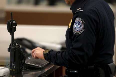 An immigration official at work