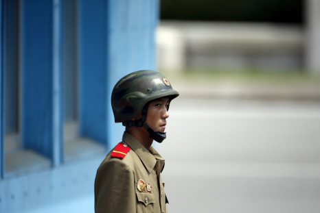 A North Korean soldier at the Demilitarized Zone between South Korea and North Korea