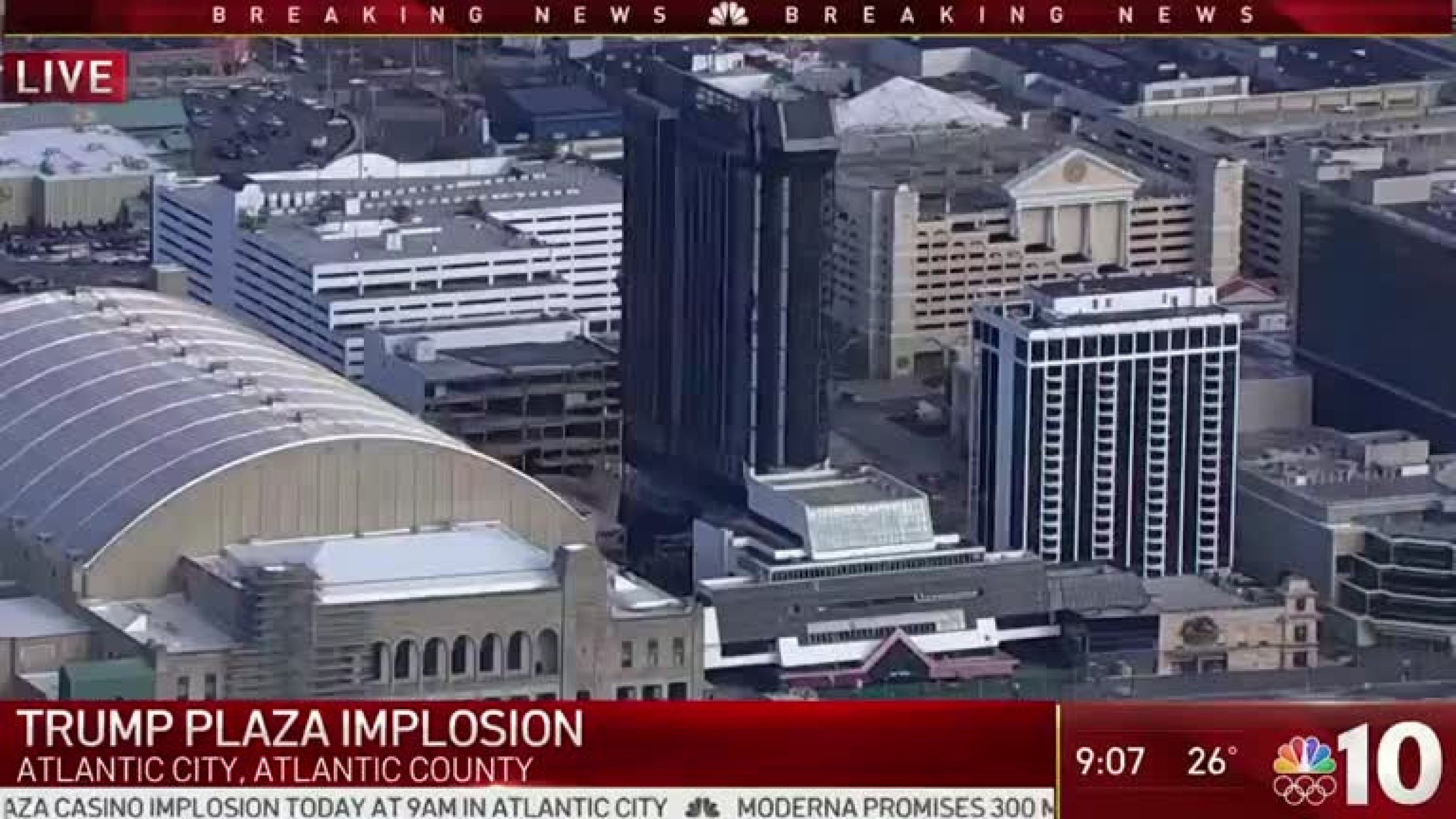 Former Trump Plaza Casino In Atlantic City Implosion