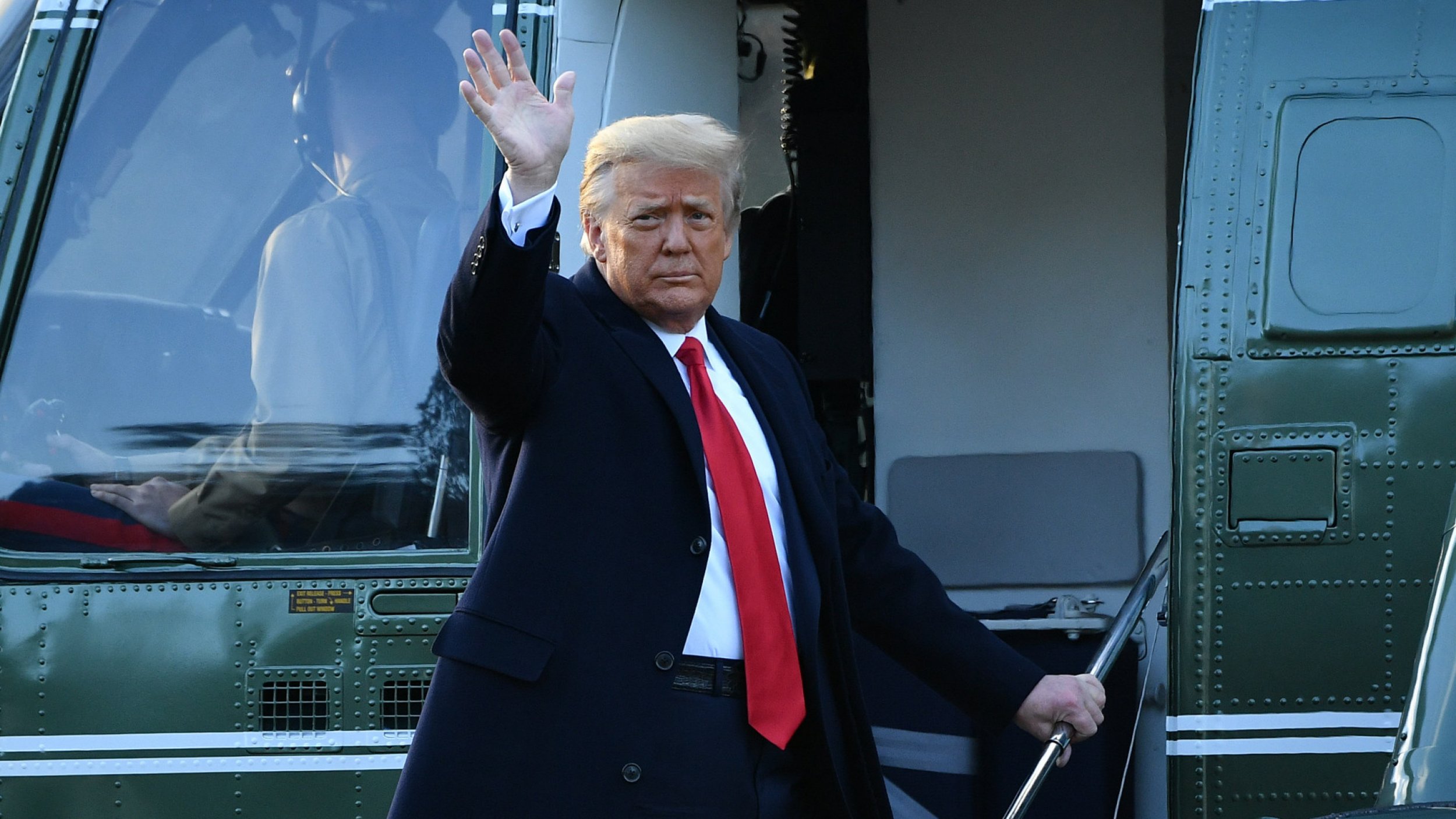 Donald Trump Departs White House For The Last Time As U.S. President
