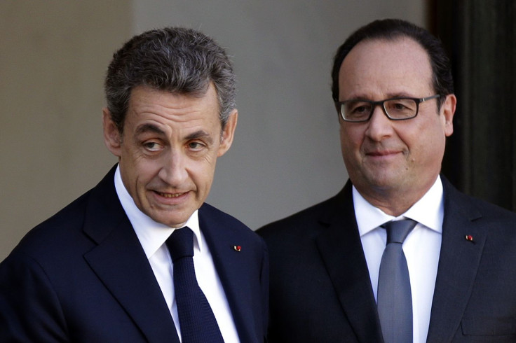 Francois Hollande and Nicolas Sarkozy, Paris, Nov. 15, 2015