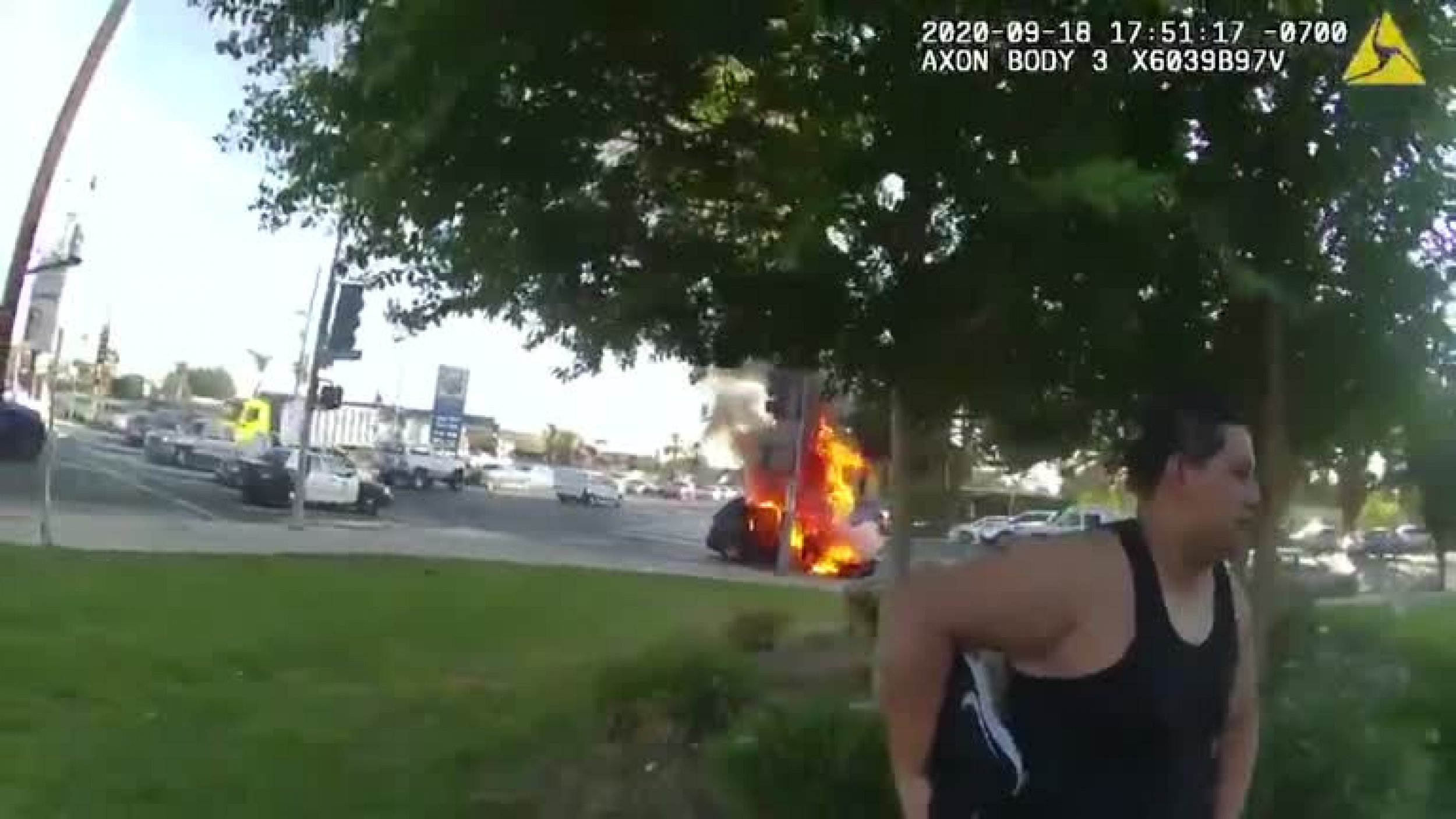 LAPD Officers Save Disabled Man From Car Moments Before It Bursts Into Flames