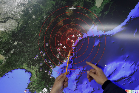 A South Korean map shows the epicenter of the alleged nuclear test in North Korea
