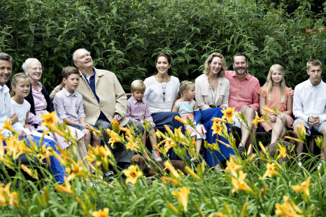 The Danish royal family are seen at a garden in Graasten Castle 
