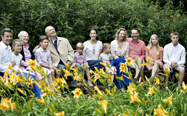 The Danish royal family are seen at a garden in Graasten Castle