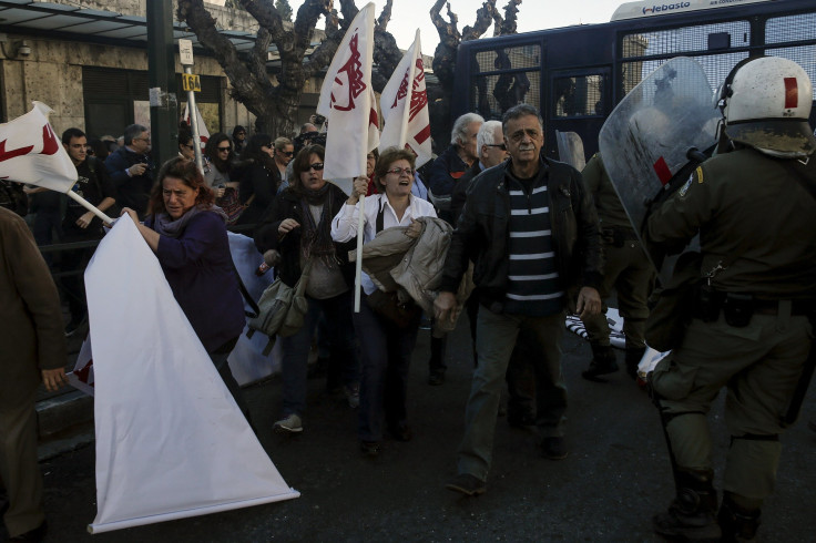 Greece pension protest, Athens 1/8/16 