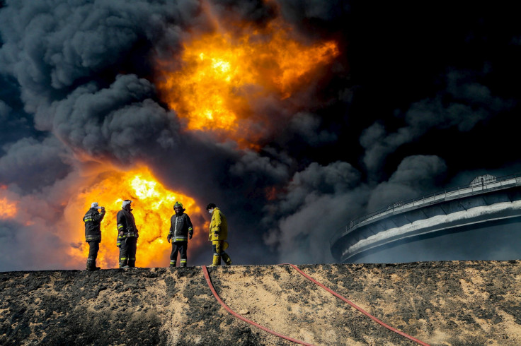 Libya oil fire