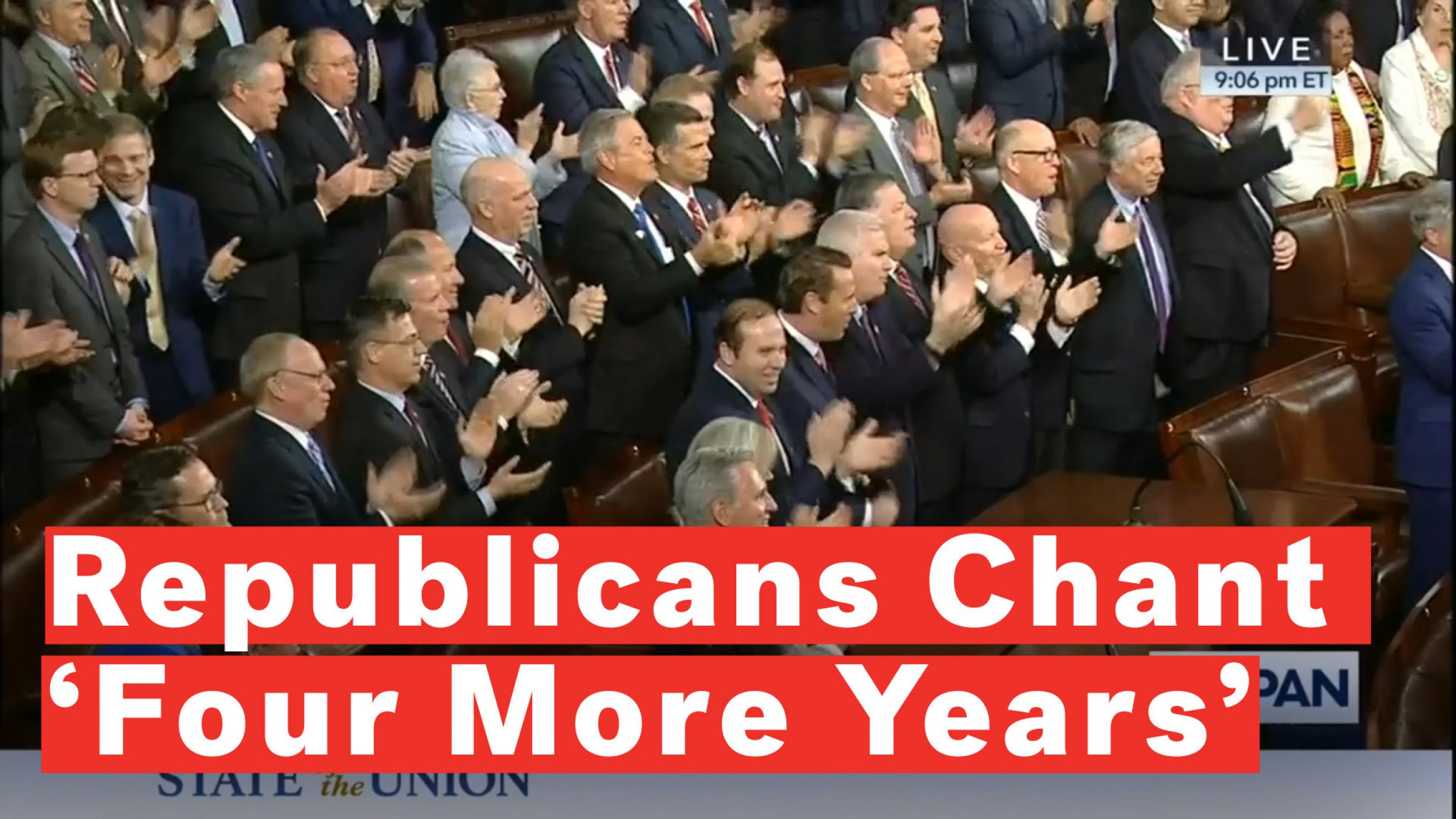 Republicans Chant Four More Years At Trumps 2020 State Of The Union Address