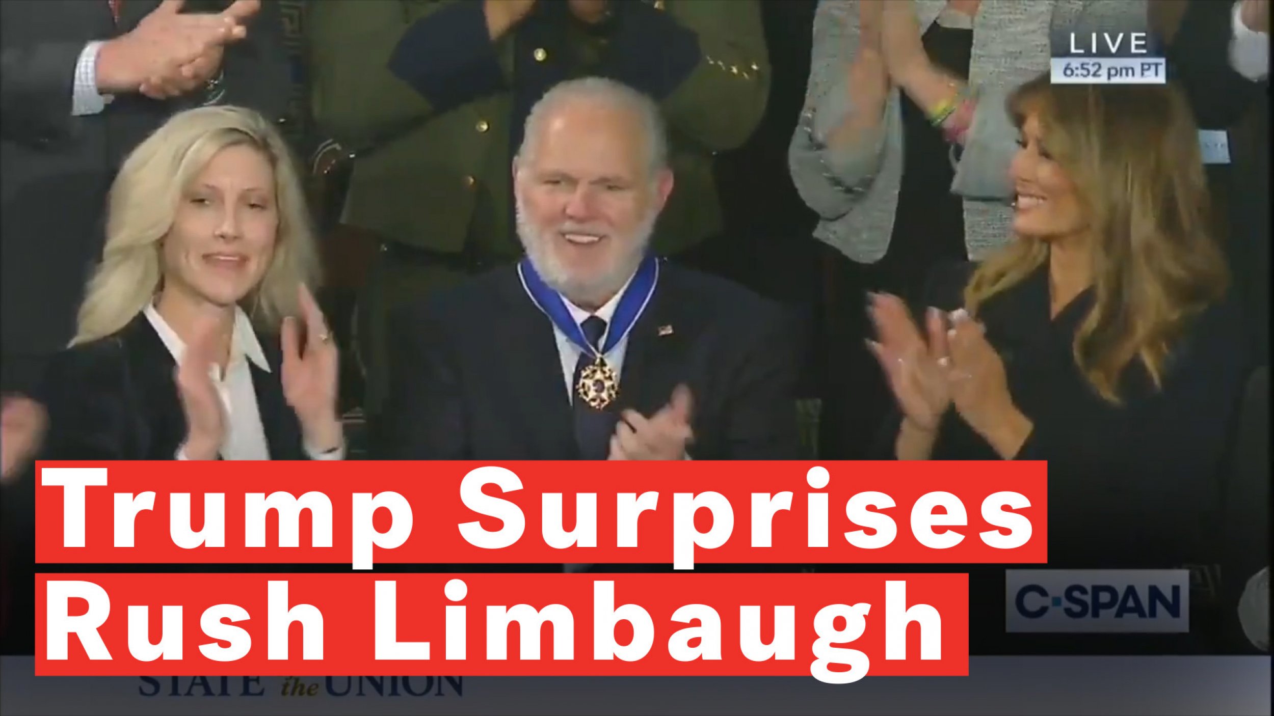 Trump Awards Rush Limbaugh Medal Of Freedom During SOTU
