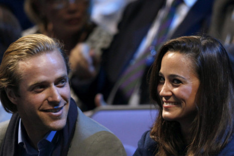 Britain's Pippa Middleton with an unidentified companion