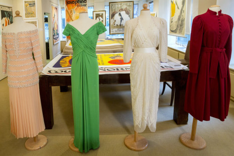Dresses once worn by Britain's Princess Diana are displayed by Julien's Auctions in New York