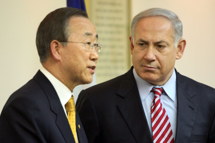 Ban Ki-moon and Benjamin Netanyahu
