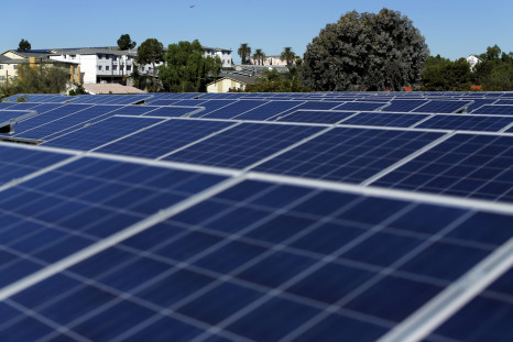 Solar panels at a California housing complex