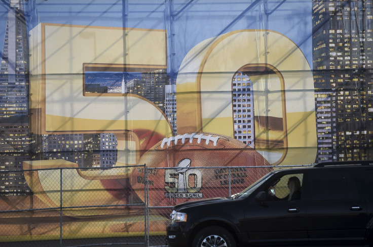 A sign for Super Bowl 50 in Santa Clara, California. 