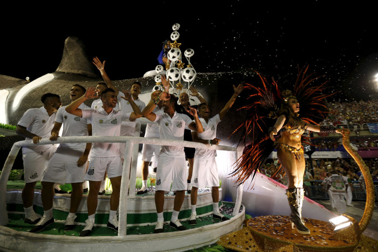 Players from the famous Rio-based Santos soccer club.