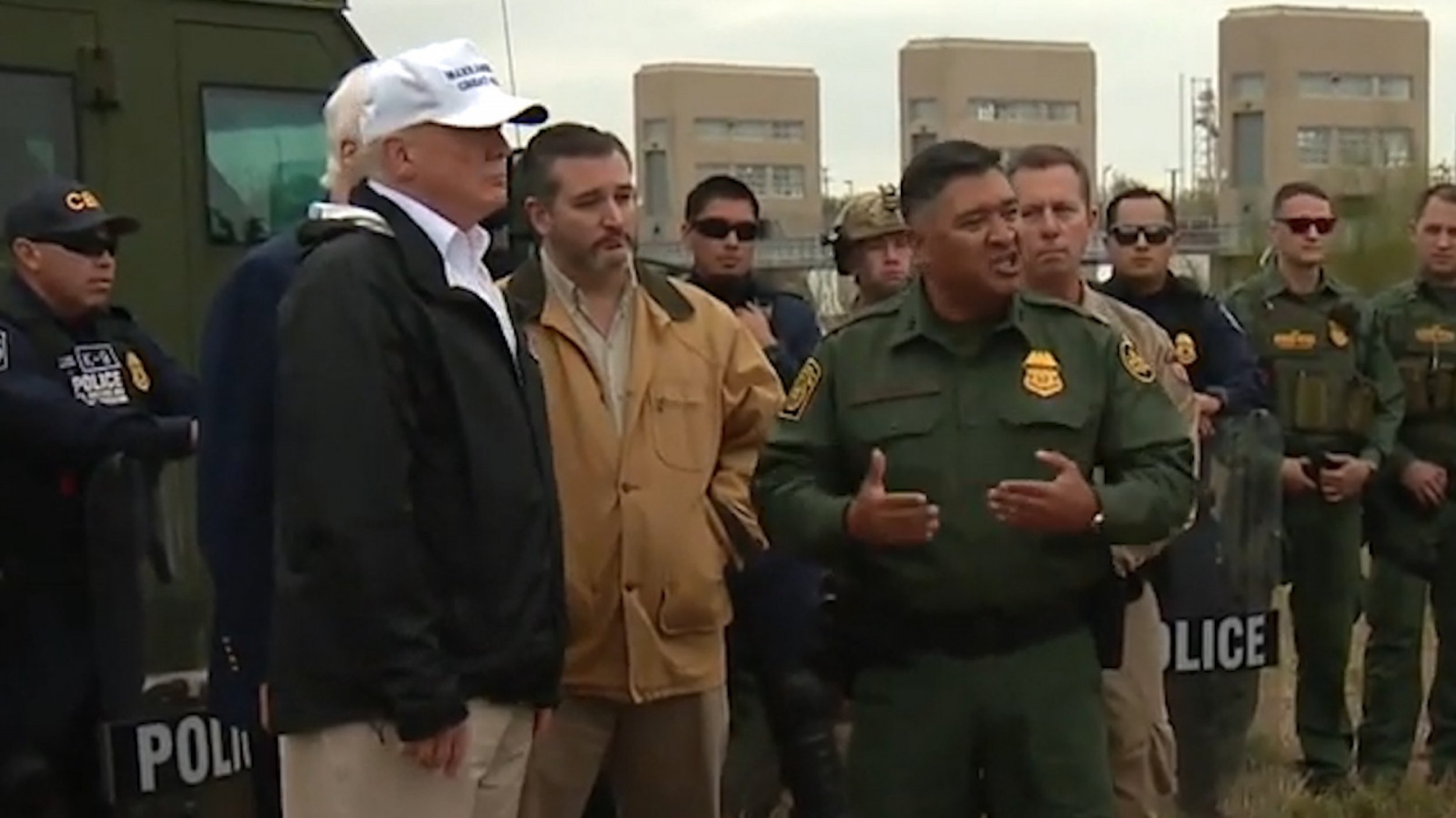 President Trump Briefed On Border Security In McAllen, Texas