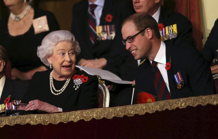 Britain's Queen Elizabeth and Prince William