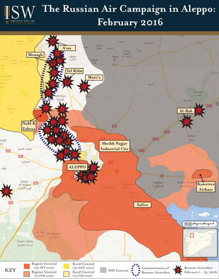 Russian Air Campaign - Aleppo FEB 2016 Strikes