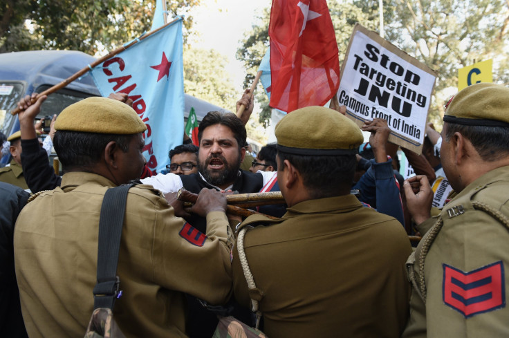 India JNU protests arrest police