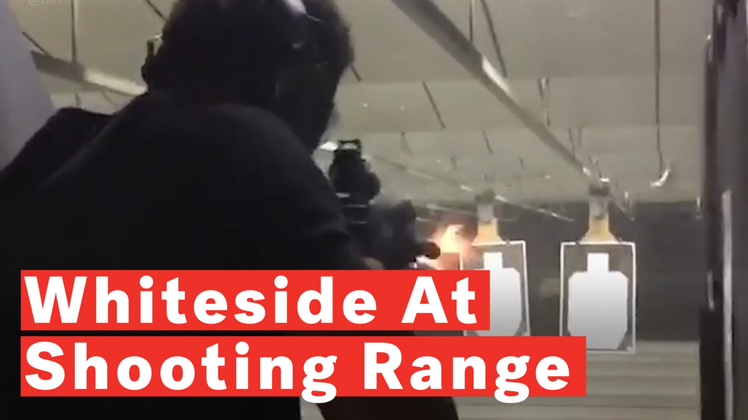 NBA Star Hassan Whiteside Shoots His Mark 18 Pistol At Shooting Range