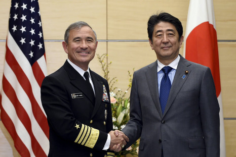 Adm. Harry Harris with Japan's Prime Minister Shinzo Abe. 