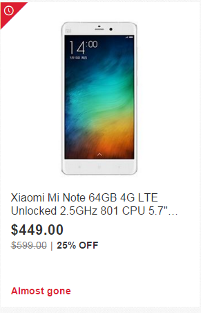 Xiaomi mi note Ebay