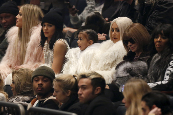 Khloe Kardashian, Kylie Jenner, North West, Kim Kardshian and Vogue Editor Anna Wintour