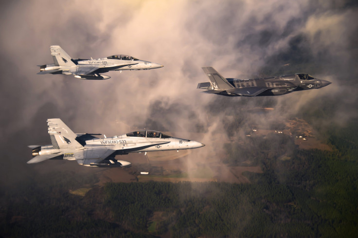 Three U.S. aircraft pass over Florida. 